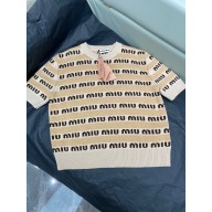 miu miu Wool crew-neck sweater beige 2023