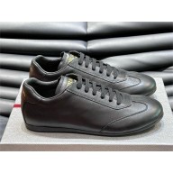Prada leather sneakers 2EG430 black 2024