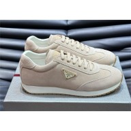 Prada Rank suede sneakers 2EG436 Pumice Stone 2024