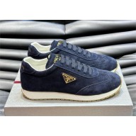 Prada Rank suede sneakers 2EG436 NAVY 2024