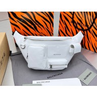 balenciaga Super Busy branded fanny pack WHITE 2022