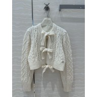 chanel white Silk & Cashmere CARDIGAN P77804 2024