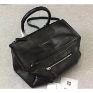 GIVENCHY LARGE PANDORA GOATSKIN SATCHEL BAG BLACK