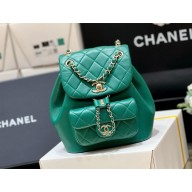 chanel mini sheepskin duma backpack AS2908 GREEN 2024(ORIGINAL QUALITY)