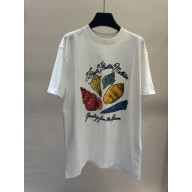 LOUIS VUITTON Printed Short-Sleeved Cotton T-Shirt 1AFR48 2025
