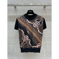 Hermes CHAIN  PRINTED short sleeved sweater 05 2025