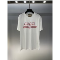 GUCCI WHITE Printed cotton jersey T-shirt 2025