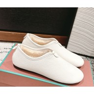 Loro Piana Floaty Flat in Frosted calf leather with shearling 1104-01-2024