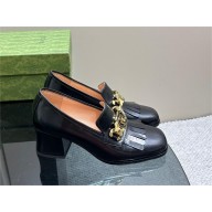 Gucci Interlocking G mid-heel pump 750532 BLACK 2023