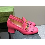 Gucci Interlocking G mid-heel pump 750532 FUCHSIA 2023