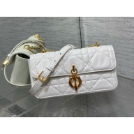 Dior Miss Daisy Mini Bag IN WHITE Macrocannage Lambskin 2024