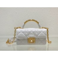 Mini Dior Ange Bag in white Macrocannage Calfskin 2024