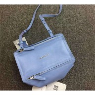 GIVENCHY PANDORA SMALL GOATSKIN SATCHEL BAG BLUE
