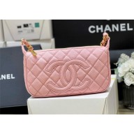 chanel 2003 Timeless shoulder bag pink in grained calfskin(original quality)