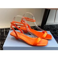Prada satin sandals 1X542N orange 2024
