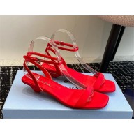 Prada satin sandals 1X542N red 2024