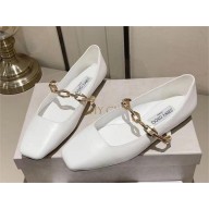Jimmy Choo Tilda leather ballet flats white 2023