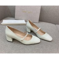 Jimmy Choo Elisa 45 Nappa and Patent Leather Pumps white 2023