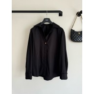 DIOR BLACK LOGO PRINTED SHIRT 2024 