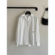 DIOR WHITE LOGO PRINTED SHIRT 2024 