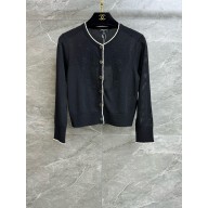 chanel Mixed Fibers Black & Ecru cardigan P77861 2024 