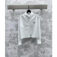 MIU MIU LOGO PRINTED SHIRT MK1659 WHITE 2024 
