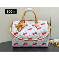 LV x TM Speedy Soft Bandoulière 30 IN Monogram cherry coated canvas M14238 2025