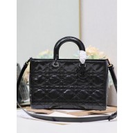 Dior large Lady D-Sire My ABCDior Bag in Black Calfskin 2024 