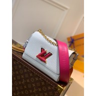 LOUIS VUITTON EPI LEATHER twist MM BAG M57666 WHITE