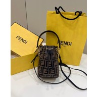Fendi Brown leather mini Mon Tresor bag 