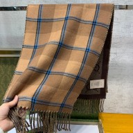 gucci GG and tartan wool jacquard scarf