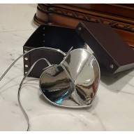 Alaia Le Cœur Heart Bag patent leather in silvery 1022-2024 