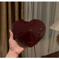 Alaia Le Cœur Heart Bag patent leather in burgundy 1022-2024 