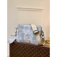 louis vuitton Damier Salt canvas Trio Messenger bag N50068 GRAY