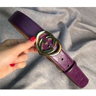 Gucci Signature belt with G buckle 370543 purple
