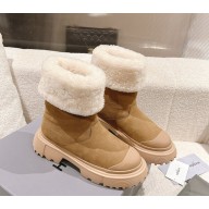 Hogan  faux-fur leather boots in brown 2024