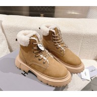 Hogan lace-up leather boots in brown 2024