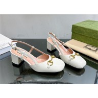 Gucci Women's Horsebit slingback 771601 white 2024