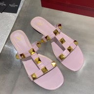 VALENTINO GARAVANI Roman Stud flat SANDALS Purple 2021