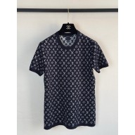 LOUIS VUITTON BLACK Monogram Jacquard Knit Top 2025