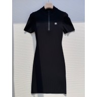 MIU MIU BLACK KNIT DRESS 2025