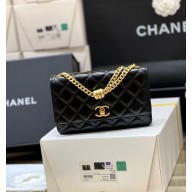 chanel black Lambskin & Gold-Tone Metal Wallet on Chain bag AP3043 2022(ORIGINAL QUALITY)