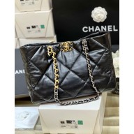 chanel Lambskin, Gold-Tone, Silver-Tone & Ruthenium-Finish Metal 19 shopping bag AS3660 2022(ORIGINAL QUALITY)