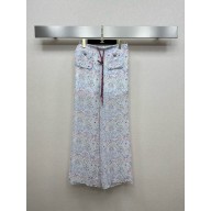 CHANEL Printed Silk Muslin White & Multicolor PANTS P78798 2025