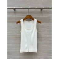 CHANEL White Cotton & Mixed Fibers tank P78636 2025