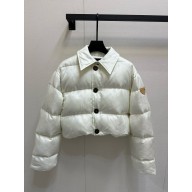 LOUIS VUITTON WHITE Cropped Monogram Puffer Jacket 2025
