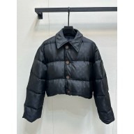 LOUIS VUITTON black Cropped Monogram Puffer Jacket 2025