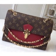 Louis Vuitton Monogram Canvas With Colorful Calfskin Victoire Shoulder Bag M41732 Raisin