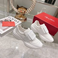 roger vivier Viv' Run Light Resin Buckle Sneakers in Fabrics WHITE