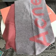 Acne Studios Logo Cashmere Scarf 50x220CM Pink/Grey